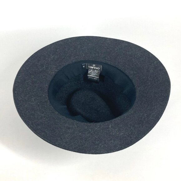 CHANEL Ribbon Logo Ribbon CC Mark hat bucket hat bob hat Rabbit gray/Black main image 8